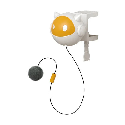 Juguete interactivo colgante para gatos con pelota y abrazadera