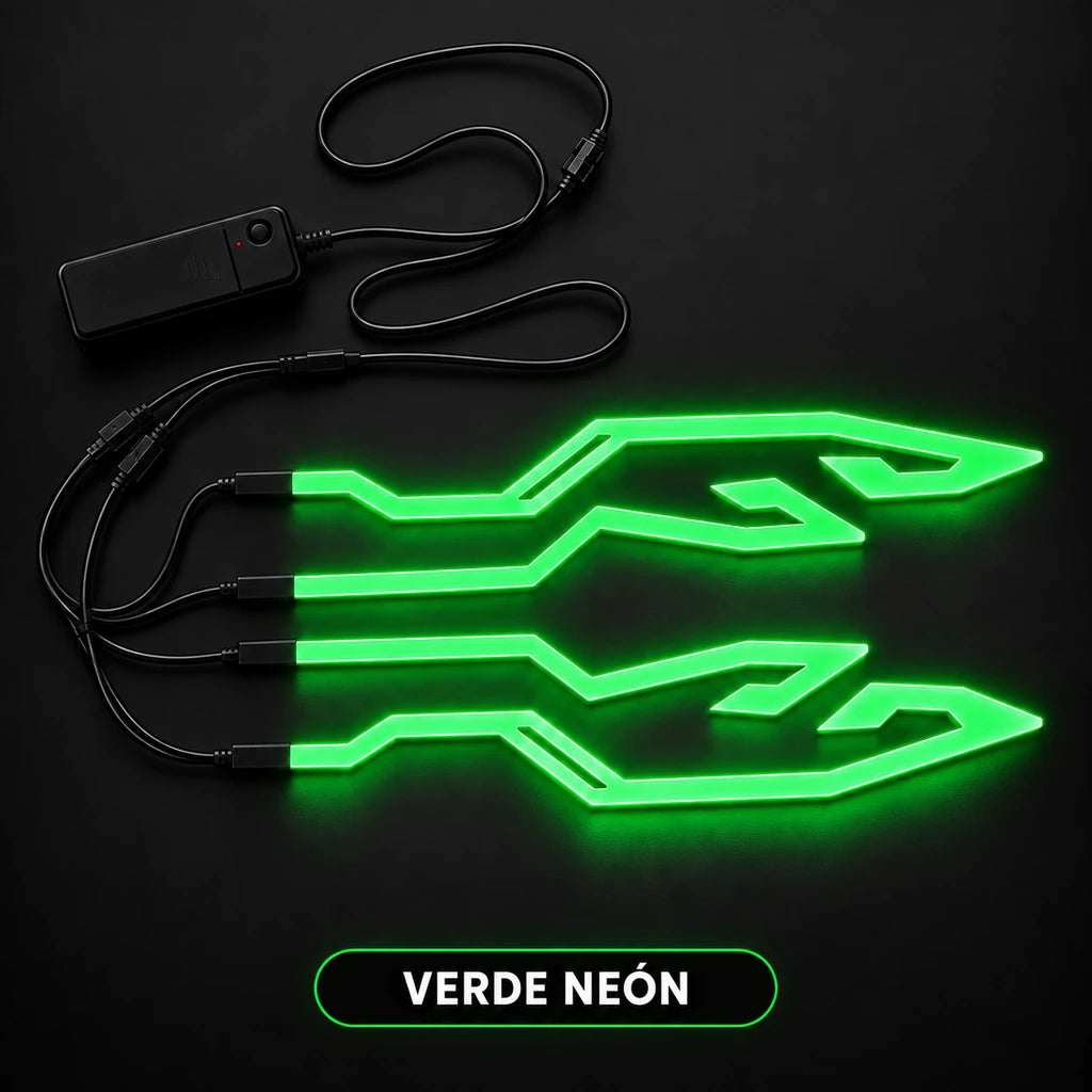 DE DÍA, TU CASCO. DE NOCHE, TU PERSONAJE. LUZ LED NEÓN PARA CASCO