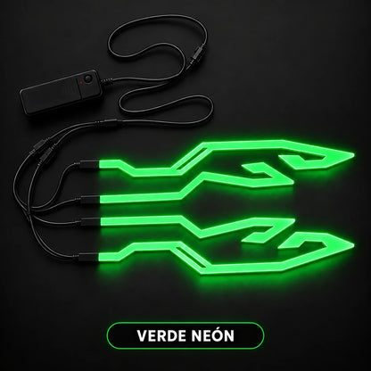 DE DÍA, TU CASCO. DE NOCHE, TU PERSONAJE. LUZ LED NEÓN PARA CASCO