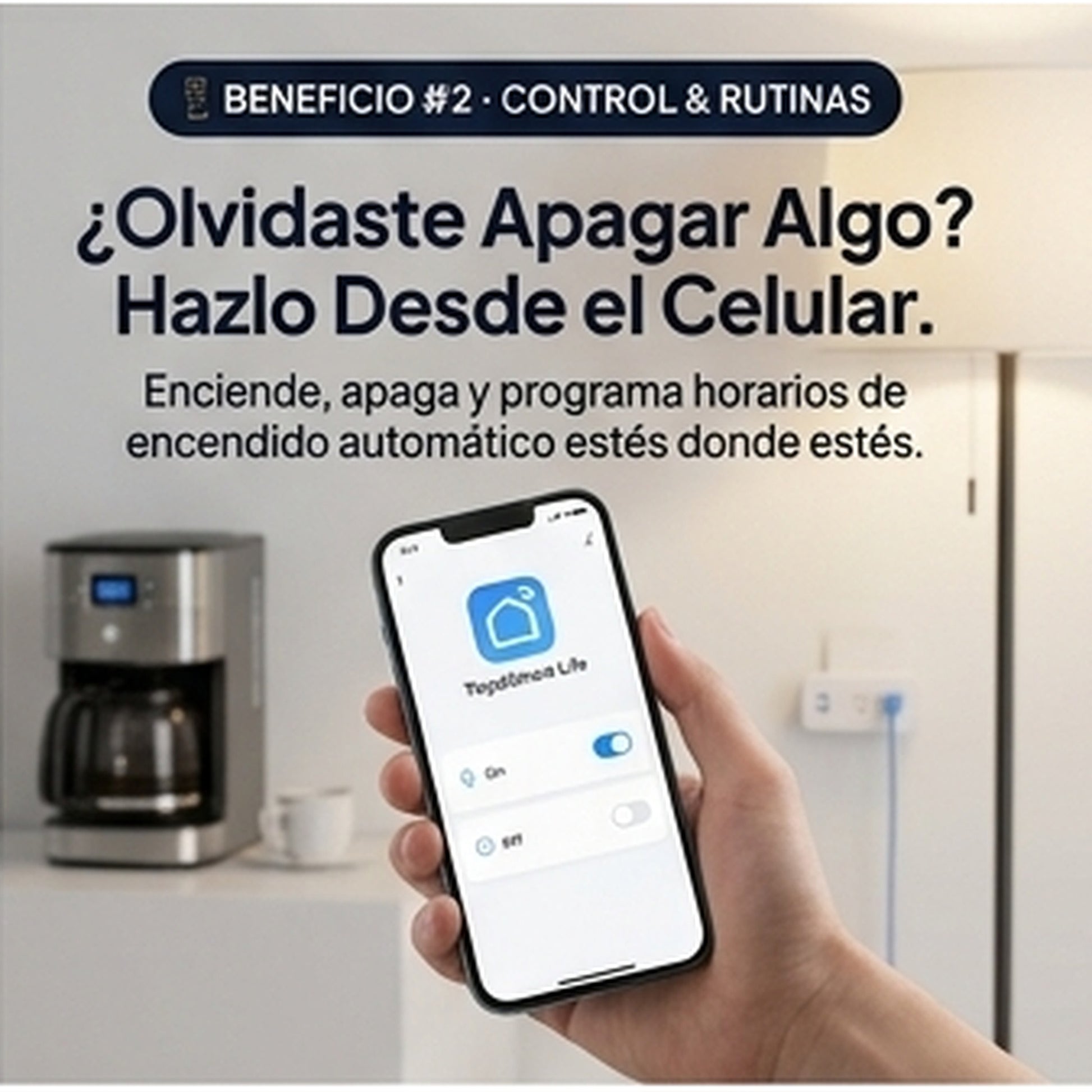 Controla enchufes desde tu celular y programa horarios