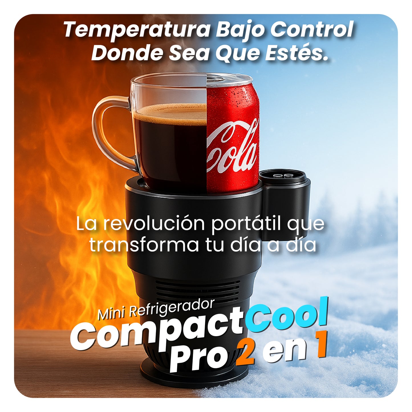 RutaTemp™ 2 en 1 · Refrigerador y calentador para carro