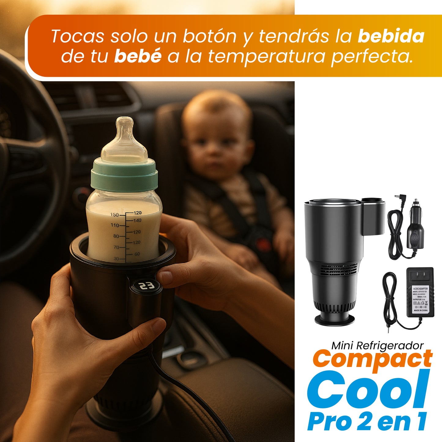 RutaTemp™ 2 en 1 · Refrigerador y calentador para carro